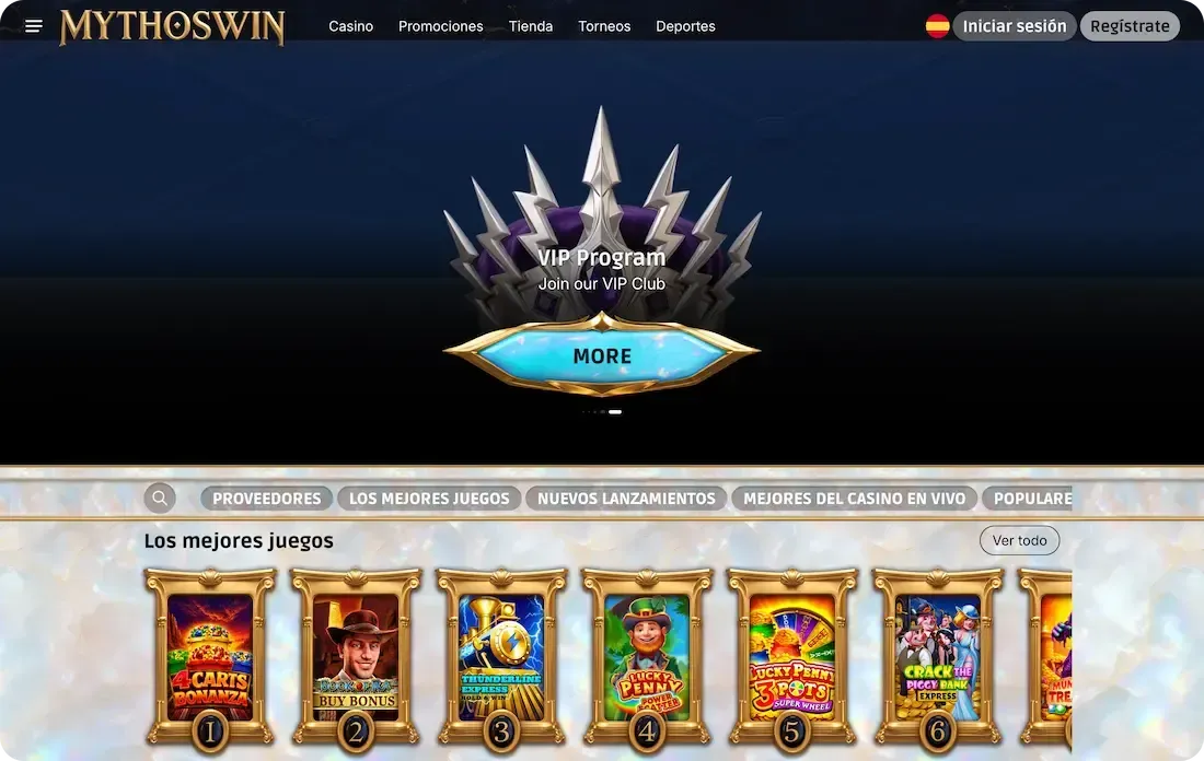 sitio web del casino mythoswin